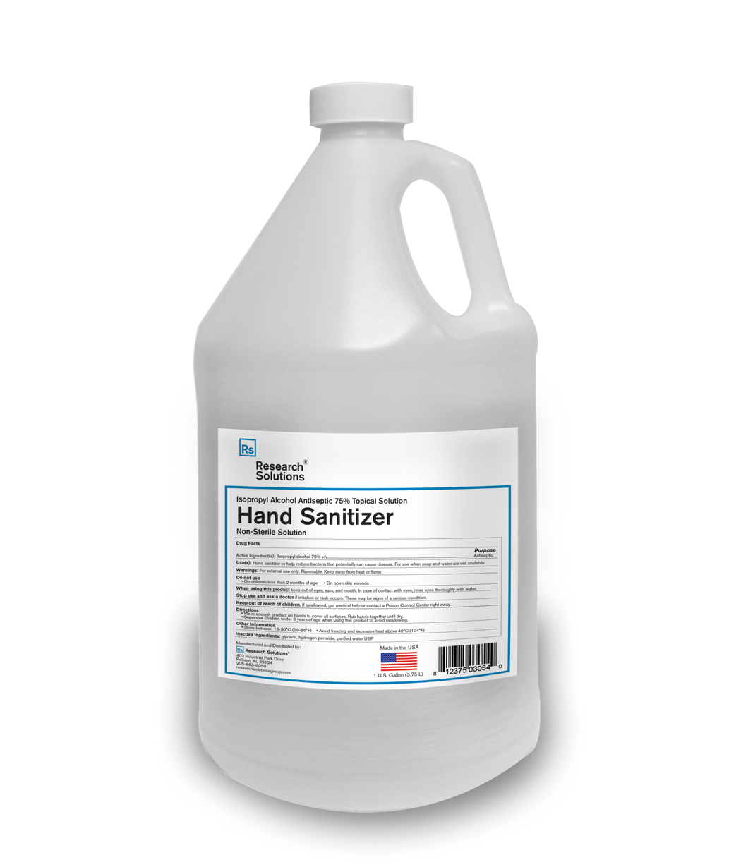 (Non-Taxable) Hand Sanitizer Alcohol Antiseptic - Gallon (case of 4) *Non-Sterile Solution